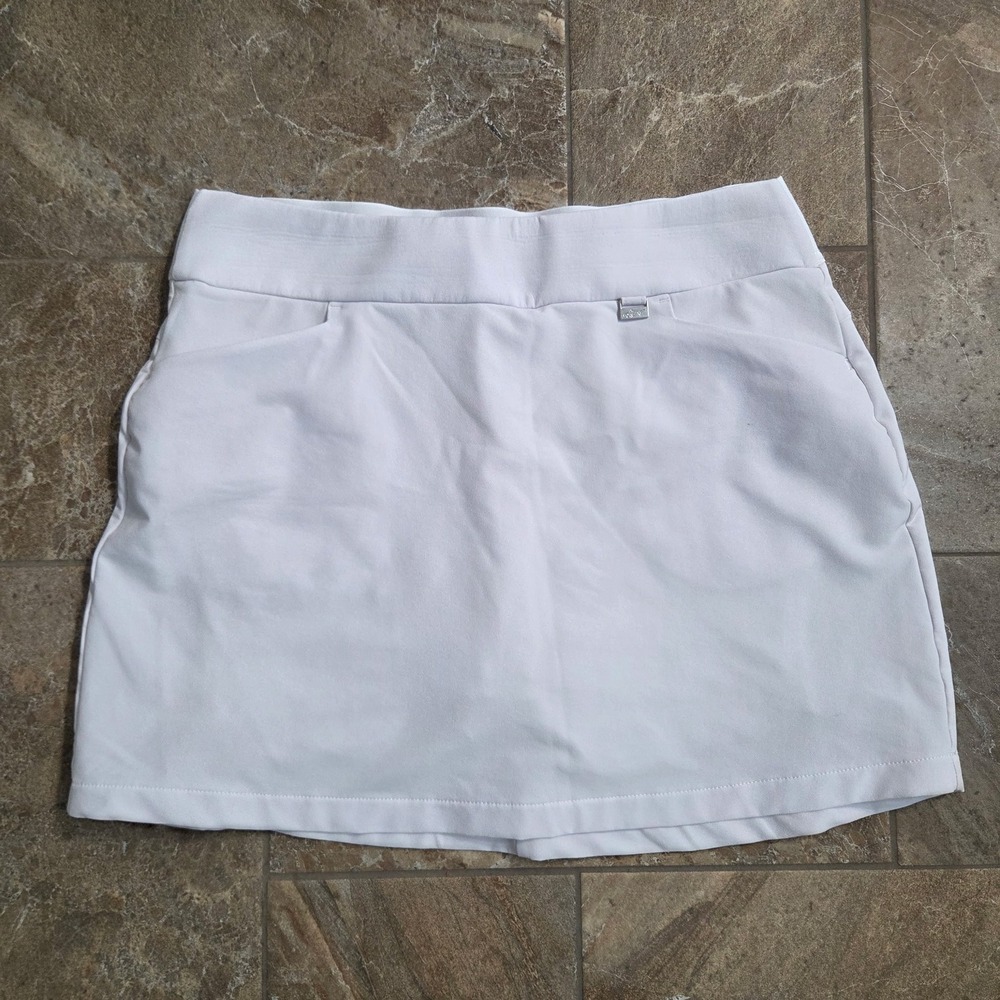 Greg Norman Women White PlayDry Golf Skort Performance Athletic Skirt Medium